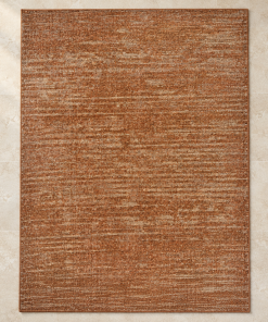 Rust Machine Washable Rug